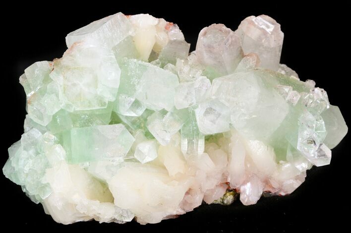 Zoned Apophyllite Crystals with Stilbite - India #44412